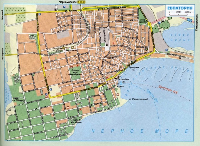 Карта города Евпатория Карта города Евпатория