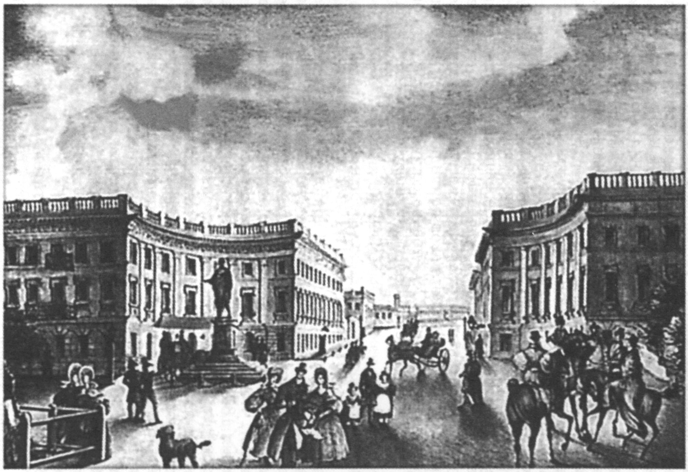 Одесса. Приморский бульвар. Конец 1830-х годов. Гординский. Литография Одесса. Приморский бульвар. Конец 1830-х годов. Гординский. Литография