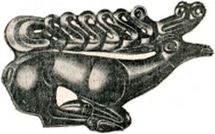 Золотая бляшка из Костромского кургана (Кубань), изображающая оленя. Золотая бляшка из Костромского кургана (Кубань), изображающая оленя.